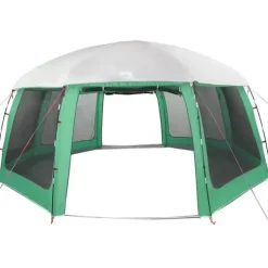 Pooltelt med flue og netvægge - Vandtæt og transportabel | Farve: Havgrøn | Størrelse: 690x690 cm