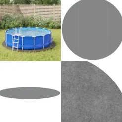 Poolunderlag Ø366 cm polyester-geotekstil lysegrå - Poolunderlag - Pooldug - Home & Living