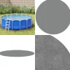 Poolunderlag Ø306 cm polyester-geotekstil lysegrå - Poolunderlag - Pooldug - Home & Living
