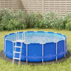 Poolunderlag Ø306 cm polyester-geotekstil lysegrå - Poolunderlag - Pooldug - Home & Living