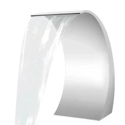 Poolvandfald - Vandfaldsblad - Metal - Kaskadeffekt - Til Swimmingpool - Sølv