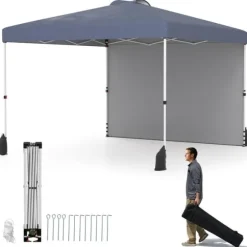 Pop up Telthal, 10x10x8,7 ft, Grå