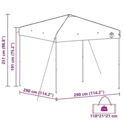 Pop-up canopy telt - Holdbart udendørstelt | Farve: Grøn | Størrelse: 300x300 cm