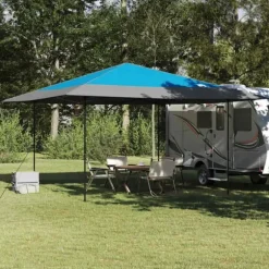 Pop-up canopy telt - Rummeligt udendørs skyggetelt | Farve: Blå | Størrelse: 400x400 cm