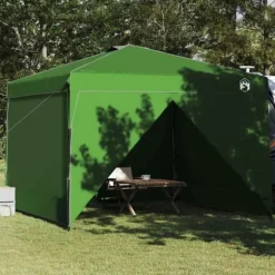 Pop-up canopy telt 300 x 300 cm - Slidstærkt stof | Farve: Grøn