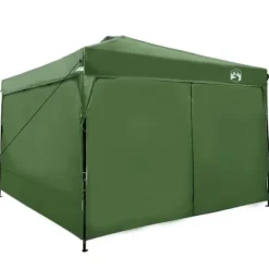 Pop-up canopy telt 300 x 300 cm - Slidstærkt stof | Farve: Grøn