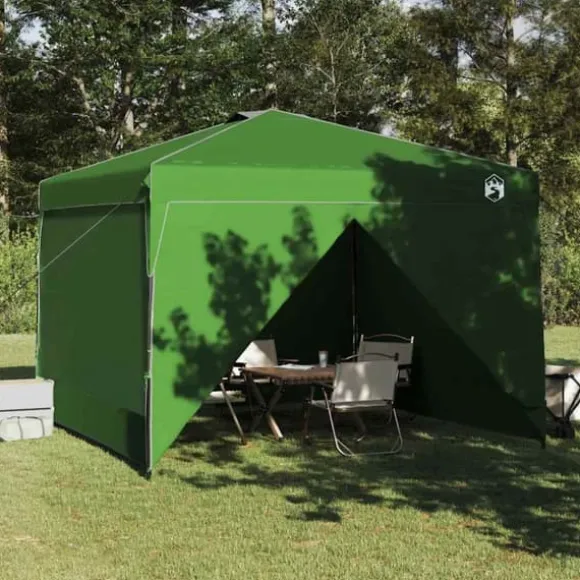 Pop-up canopy telt 300 x 300 cm - Slidstærkt stof | Farve: Grøn