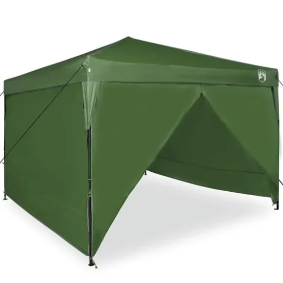 Pop-up canopy telt 300 x 300 cm - Slidstærkt stof | Farve: Grøn