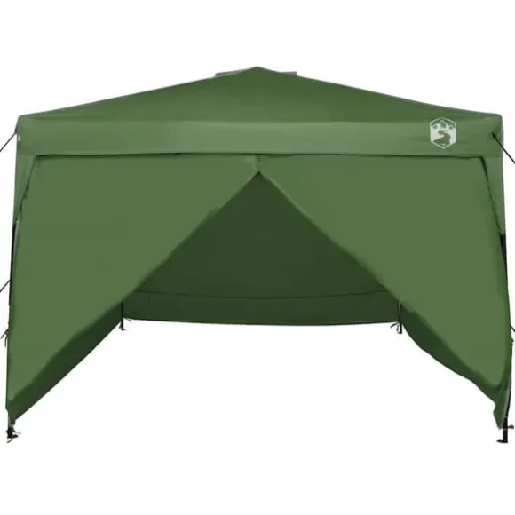 Pop-up canopy telt 300 x 300 cm - Slidstærkt stof | Farve: Grøn