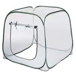 Pop-up havedrivhus - NATURE - 100x100x100 cm - Transparent PE - UV-beskyttelse