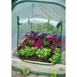 Pop-up havedrivhus - NATURE - 100x100x100 cm - Transparent PE - UV-beskyttelse