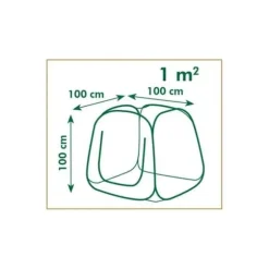 Pop-up havedrivhus - NATURE - 100x100x100 cm - Transparent PE - UV-beskyttelse