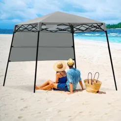Pop-up telt, 2,1m x 2,1m, Grå