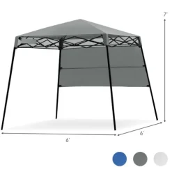 Pop-up telt, 2,1m x 2,1m, Grå
