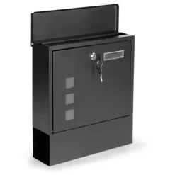 Postkasse - med avisrulle - 30x10x33,5 cm - antracit
