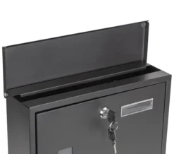 Postkasse - med avisrulle - 30x10x33,5 cm - antracit