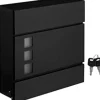 Postkasse - vægmonteret - aflåselig - avisafdeling - moderne