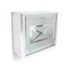 Postkasse, Glasbrevkasse med konvolutlogo, 30.5x35.5x14 cm