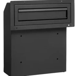 Postkasse, kraftigt stål, 30,5x15,5x36 cm, sort