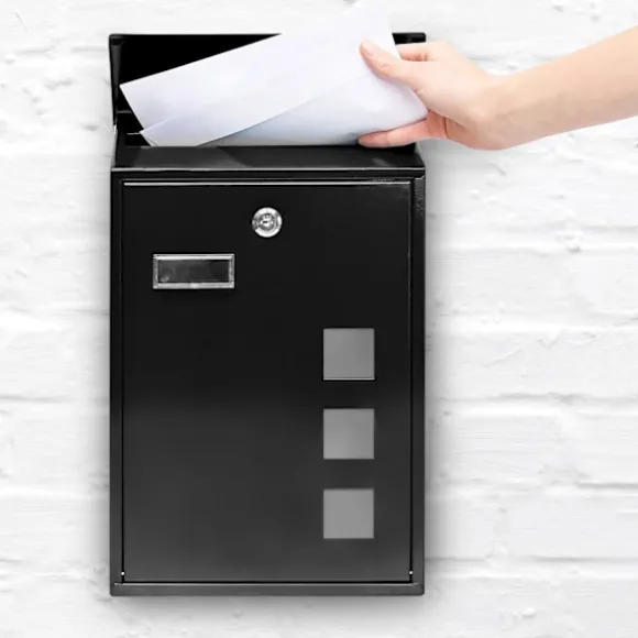 Postkasse med 3 firkantede udsigtsvinduer