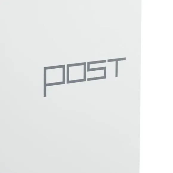 Postkasse med avisholder, 38x37x12 cm, Metal
