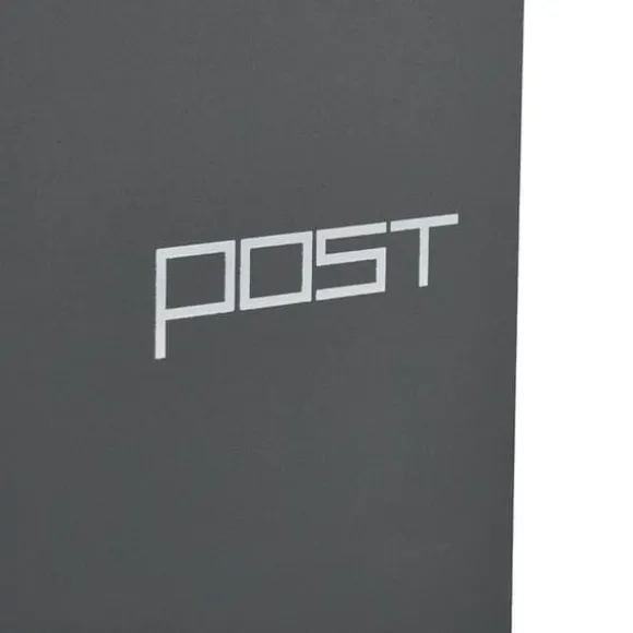 Postkasse med avisholder, 38x37x12 cm, Metal