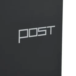 Postkasse med avisholder, 38x37x12 cm, metal