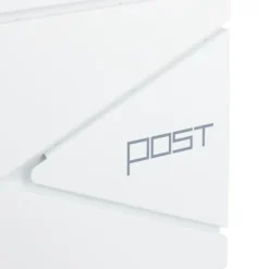 Postkasse med avisindkast, 38x37x12 cm, metal