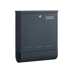 Postkasse med avisrum, 35x12x42,5 cm, antracit
