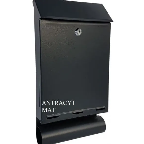 Postkasse med rør A-4T antracit - SKL A4T 701
