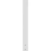 Postkasse Stander, 109,5 cm Højde, 12,5x12,5 cm Base, Hvid, Stål