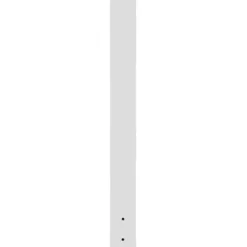 Postkasse Stander, 109,5 cm Højde, 12,5x12,5 cm Base, Hvid, Stål