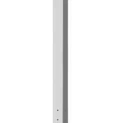 Postkasse Stander, 109,5 cm Højde, 12,5x12,5 cm Base, Hvid, Stål