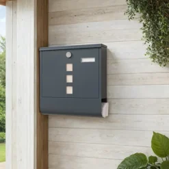 Postkasse, 11x37x37 cm, Antracit