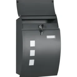 Postkasse, 32x10x45 cm, Mørkegrå