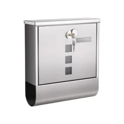 Postkasse, 30,5x9,5x33,3 cm, Sølv