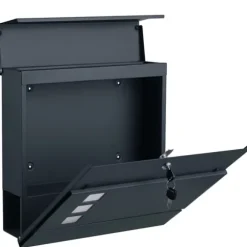 Postkasse, 37x10,5x37 cm, Sort