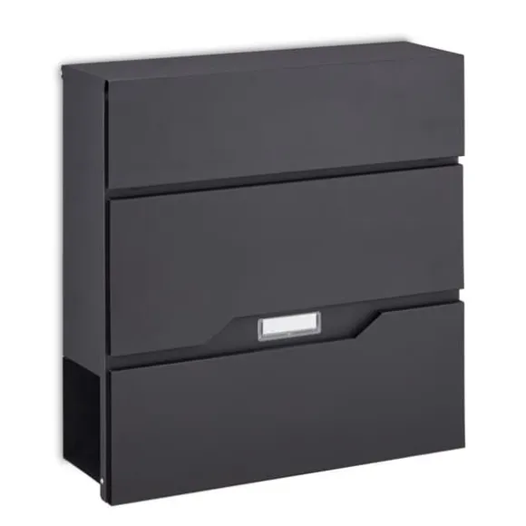 Postkasse, 37x37x11 cm, Sort