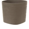 Potte med vandreserve - GARDEN ID Respect - Taupe 40 x 40 cm - 100% husholdningsaffald - 100% genanvendelig - Struktureret overflade.