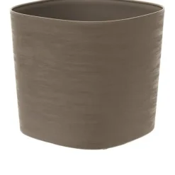 Potte med vandreserve - GARDEN ID Respect - Taupe 40 x 40 cm - 100% husholdningsaffald - 100% genanvendelig - Struktureret overflade.