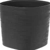 Potte med vandreserve - GARDEN ID Respect - Sort-Ant 20 x 20 cm - 100% husholdningsaffald - 100% genanvendelig - Struktureret overflade.