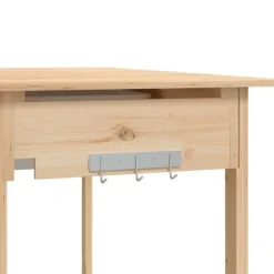 Pottebænk med vask i massivt grantræ - Plantebord | Størrelse: 147,5x44x139,5 cm | Farve: Naturlig