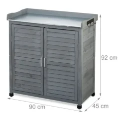 Pottebord, 92x90x45 cm, Brun