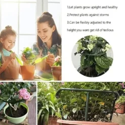Pottestøtte - Støtte til planter & blomster - 4 dele sæt - 14 cm