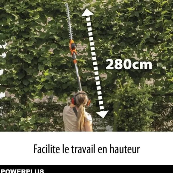 Powerplus Dual Power Batteri Hækkeklipper POWDPG75380 - 40V, uden batteri eller oplader, 600 mm klinge, 20 mm afstand