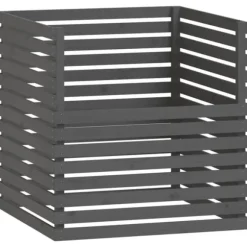 Praktisk kompostbeholder i massivt fyrretræ | Størrelse: 100x100x102 cm | Farve: Grå