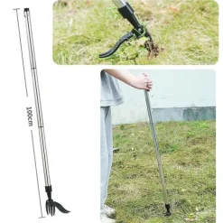 Praktisk og praktisk ukrudtsfjerner med fodstøtte 100cm