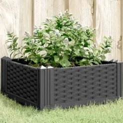 Praktisk plantekasse med spyd - Slidstærkt polypropylene | Farve: Sort | Størrelse: 42,5x42,5x28,5 cm