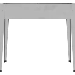 Praktiske plantekasser i galvaniseret stål - 2 stk. | Farve: Stål | Størrelse: 120x80x80 cm