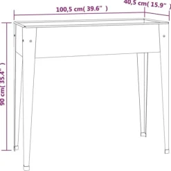Praktiske plantekasser i galvaniseret stål - 2 stk. | Farve: Stål | Størrelse: 120x80x80 cm